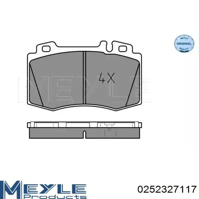 Klocki hamulcowe przednie tarczowe Meyle 0252327117 cena, od 31,31 USD