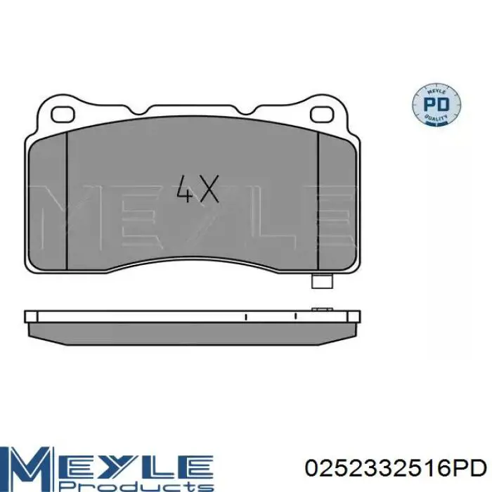 0252332516PD Meyle Klocki hamulcowe przednie tarczowe