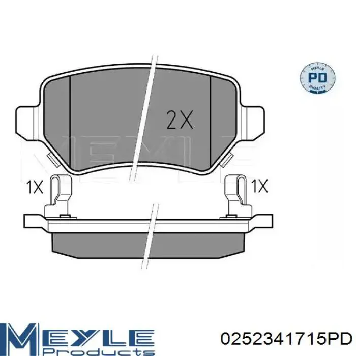 0252341715PD Meyle okładziny (klocki do hamulców tarczowych tylne)