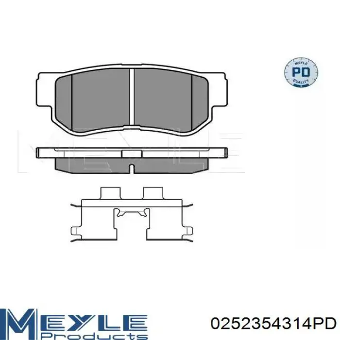 0252354314PD Meyle okładziny (klocki do hamulców tarczowych tylne)