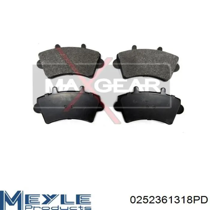 Klocki hamulcowe przednie tarczowe Meyle 0252361318PD cena, od 50,64 USD