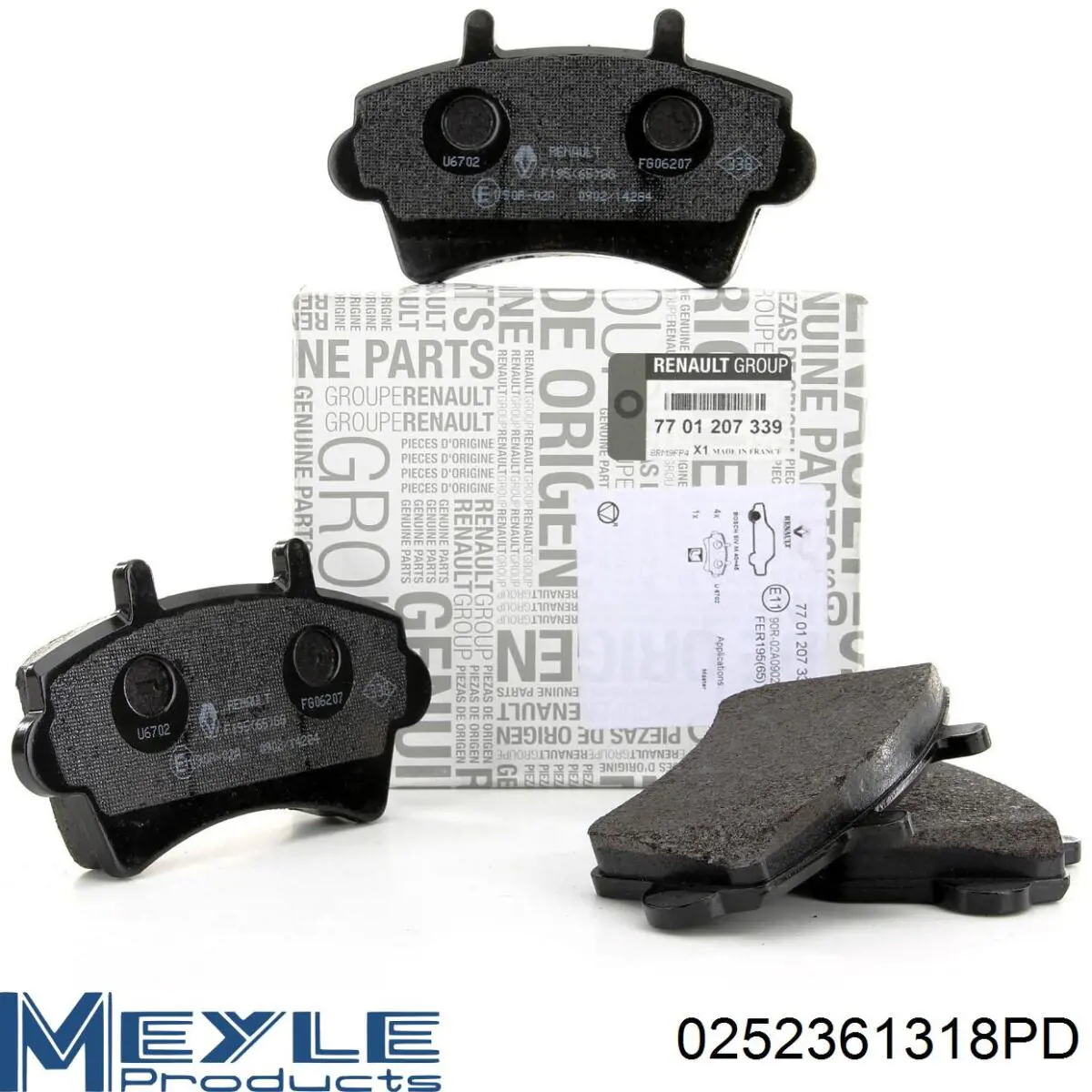 Do koszyka 0252361318PD Meyle Klocki hamulcowe przednie tarczowe