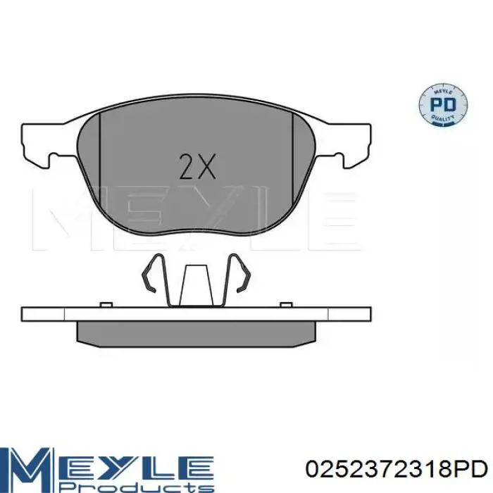 0252372318PD Meyle Klocki hamulcowe przednie tarczowe