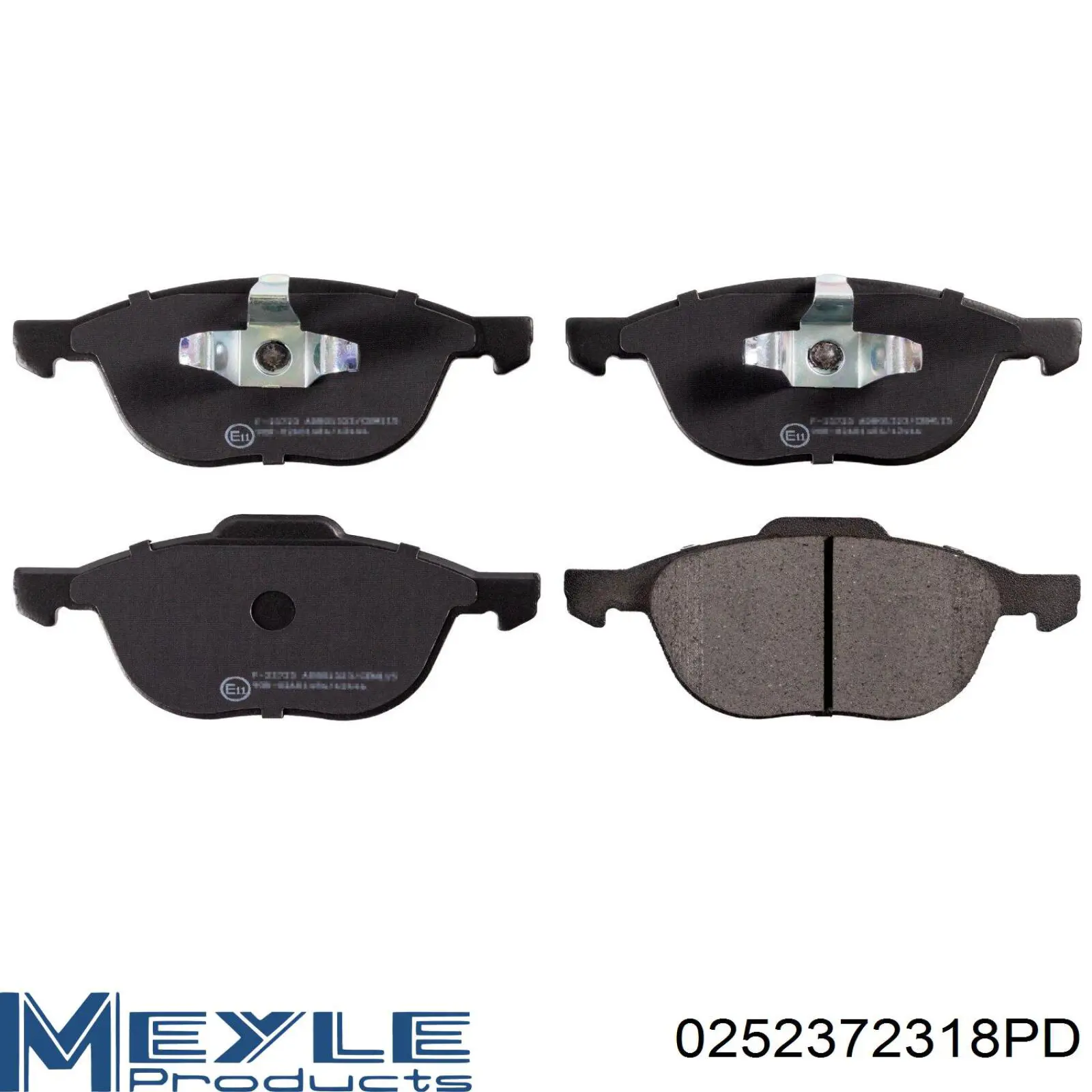 Klocki hamulcowe przednie tarczowe Meyle 0252372318PD cena, od 29,66 USD