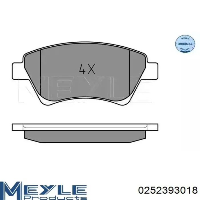 Klocki hamulcowe przednie tarczowe Meyle 0252393018 cena, od 24,83 USD