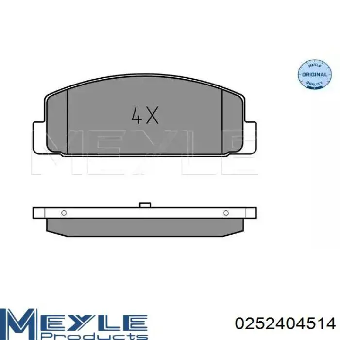 Okładziny (klocki) do hamulców tarczowych tylne Meyle 0252404514 cena, od 19,06 USD