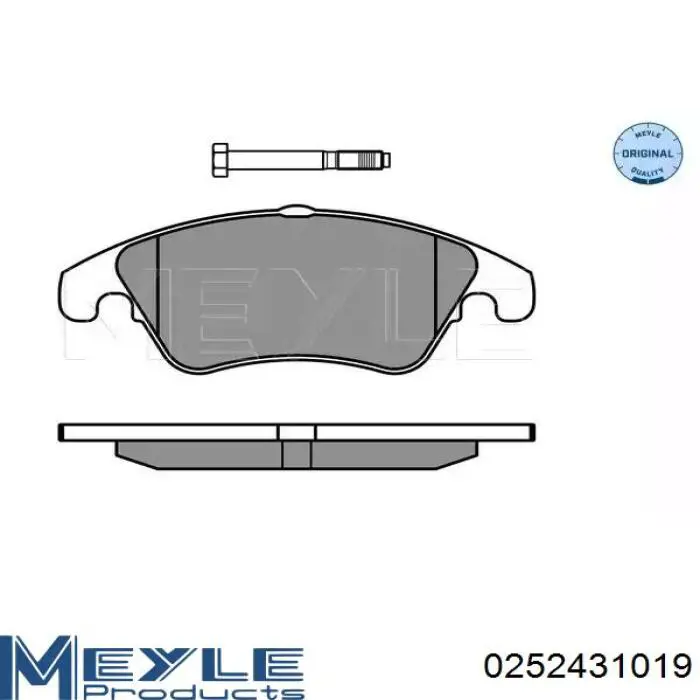 Klocki hamulcowe przednie tarczowe Meyle 0252431019 cena, od 37,59 USD
