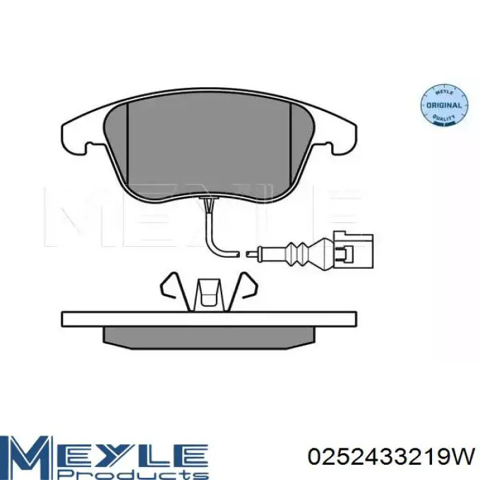 Do koszyka 0252433219W Meyle Klocki hamulcowe przednie tarczowe