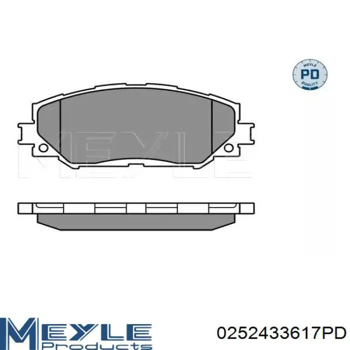 0252433617PD Meyle klocki hamulcowe przednie tarczowe