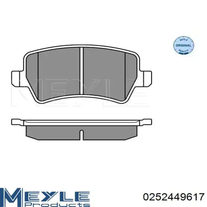 Okładziny (klocki) do hamulców tarczowych tylne Meyle 0252449617 cena, od 29,05 USD