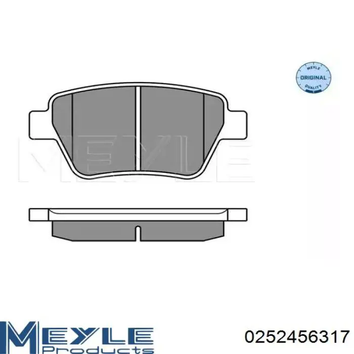 Okładziny (klocki) do hamulców tarczowych tylne Meyle 0252456317 cena, od 23,41 USD