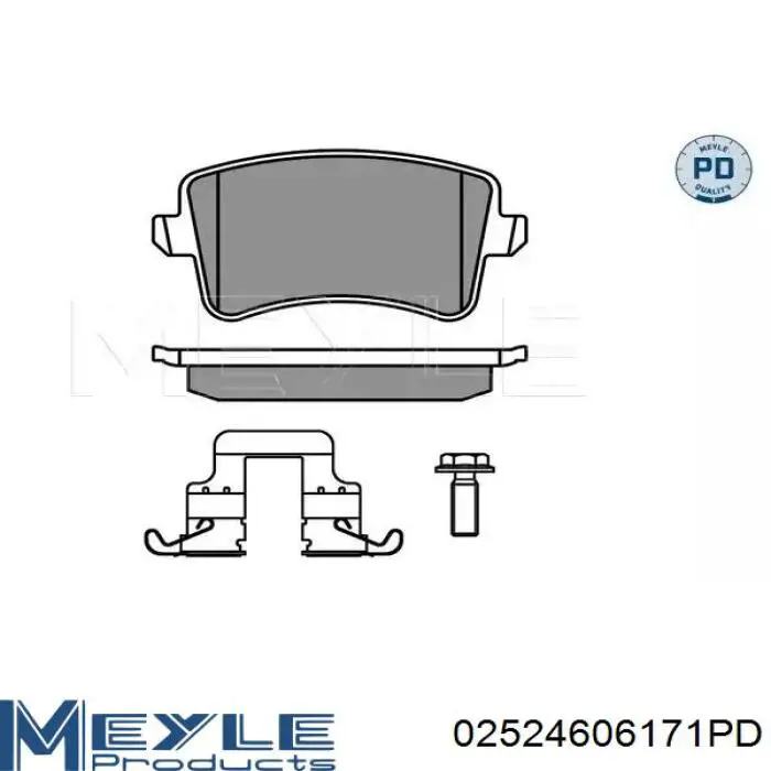 02524606171PD Meyle okładziny (klocki do hamulców tarczowych tylne)