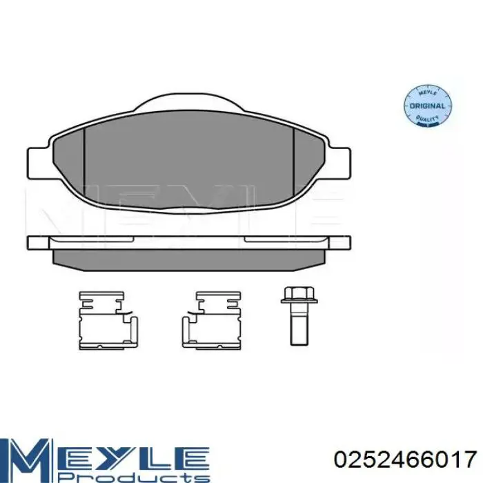 Klocki hamulcowe przednie tarczowe Meyle 0252466017 cena, od 23,38 USD