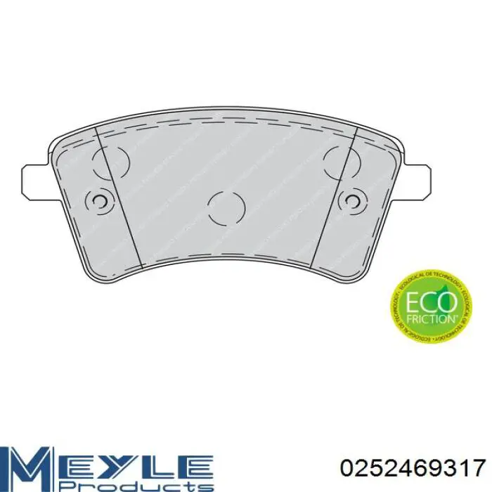 Do koszyka 0252469317 Meyle Klocki hamulcowe przednie tarczowe