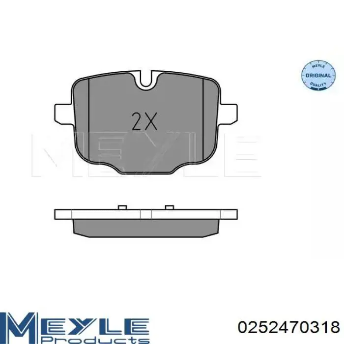 025 247 0318 Meyle okładziny (klocki do hamulców tarczowych tylne)