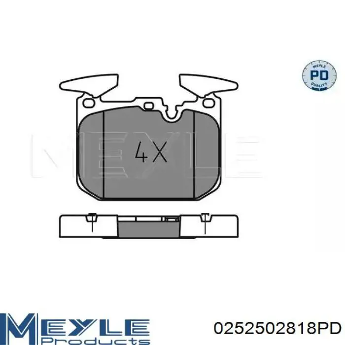 0252502818PD Meyle klocki hamulcowe przednie tarczowe