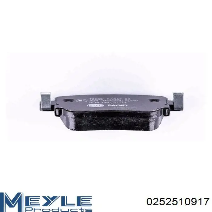 Okładziny (klocki) do hamulców tarczowych tylne Meyle 0252510917 cena, od 26,21 USD