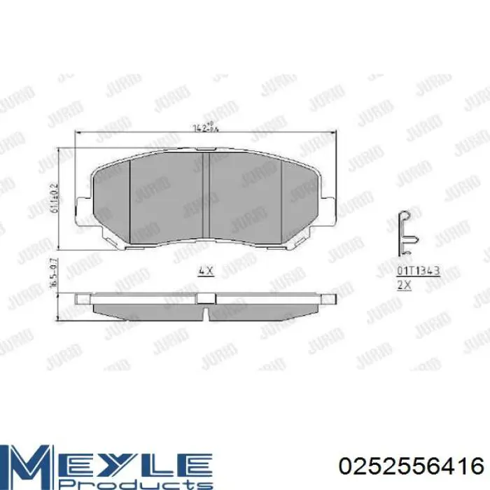Do koszyka V1015323AB Chrysler Klocki hamulcowe przednie tarczowe