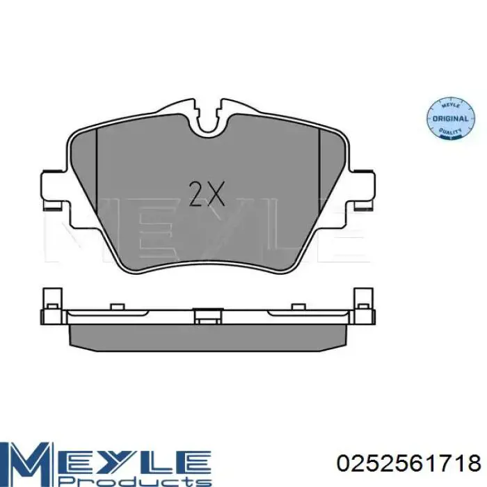 025 256 1718 Meyle klocki hamulcowe przednie tarczowe