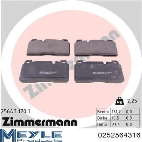 Klocki hamulcowe przednie tarczowe 986494702 Bosch