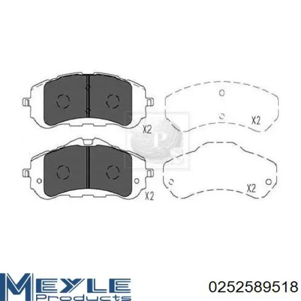 Klocki hamulcowe przednie tarczowe Peugeot/Citroen 1610428780
