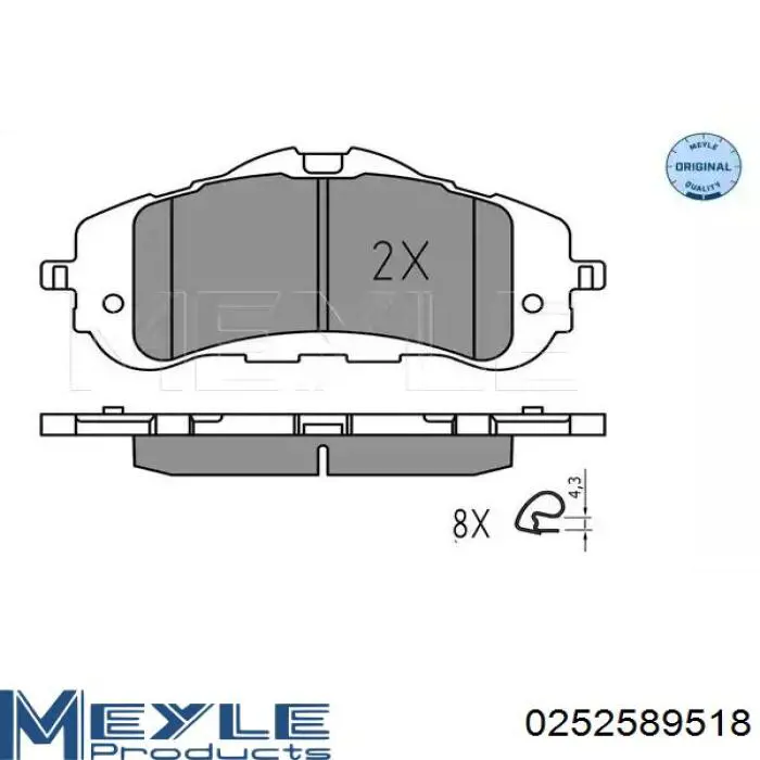 Klocki hamulcowe przednie tarczowe Peugeot/Citroen 1610428780 cena, od 30,65 USD