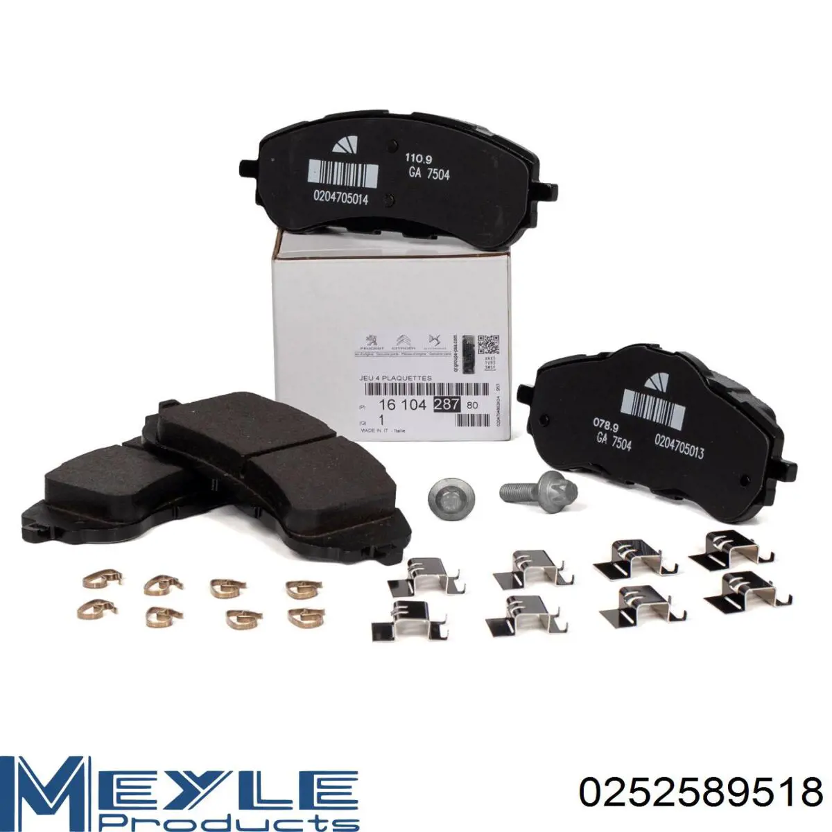 Klocki hamulcowe przednie tarczowe 1610428780 Peugeot/Citroen
