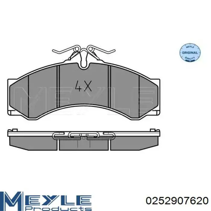 0252907620 Meyle Klocki hamulcowe przednie tarczowe