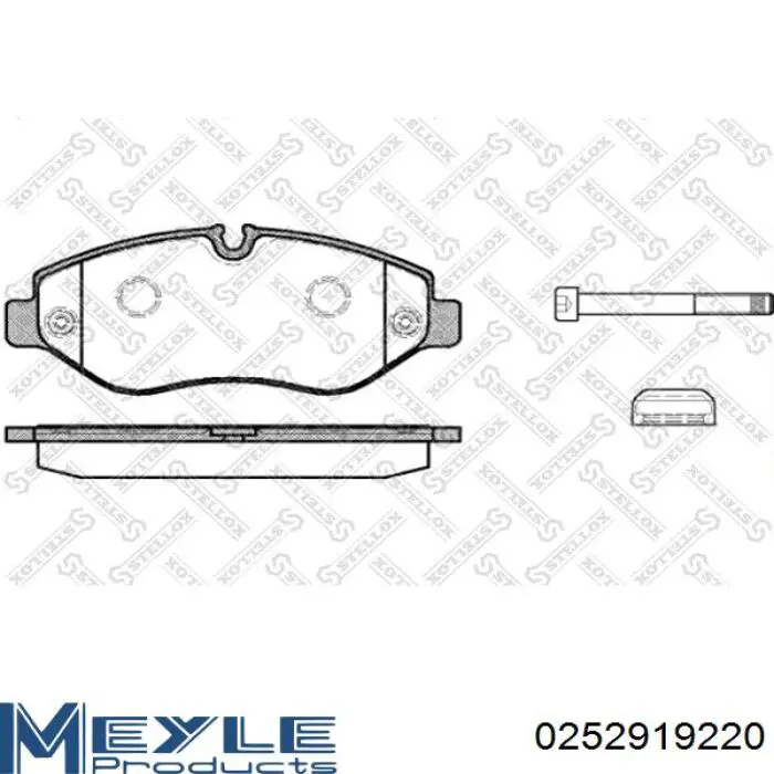 Klocki hamulcowe przednie tarczowe 0252919220 Meyle