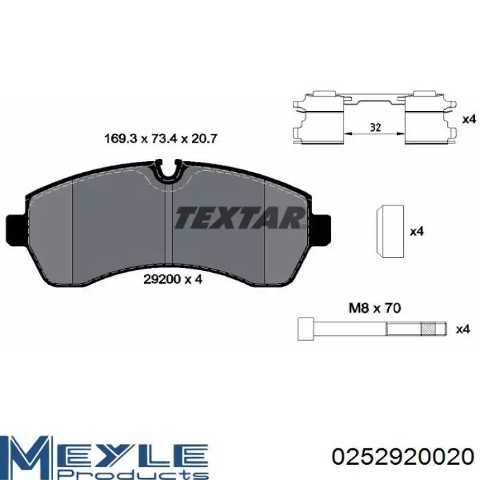 Klocki hamulcowe przednie tarczowe Dafmi D124E cena, od 22,88 USD