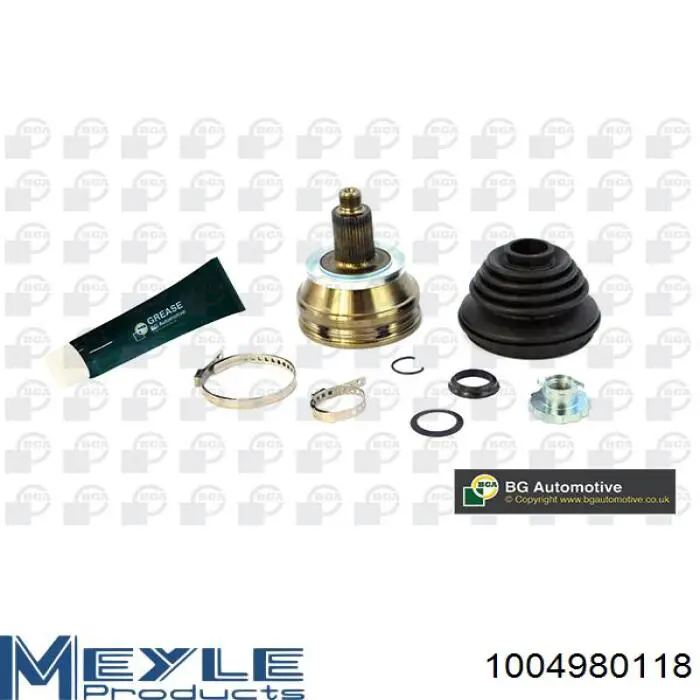 Przegub homokinetyczny przedni zewnętrzny Meyle 1004980118 cena, od 38,61 USD