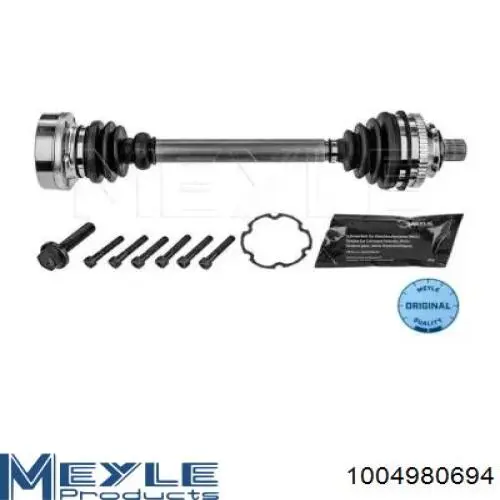 Półoś napędowa przednia prawa Meyle 1004980694 cena, od 127,04 USD