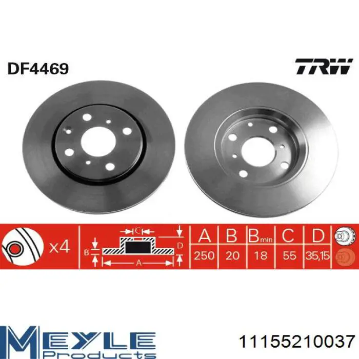 Do koszyka LK3501124 BYD Tarcza hamulcowa przednia