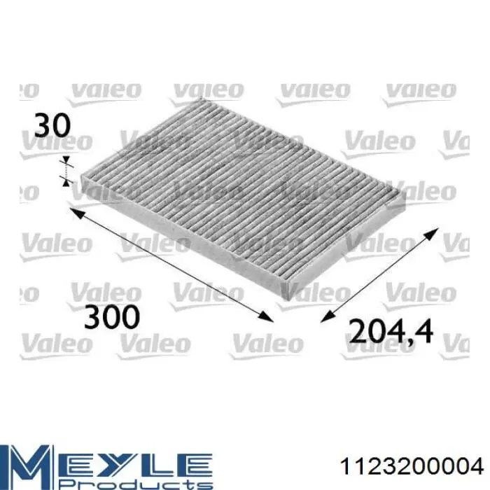 Do koszyka 1123200004 Meyle Filtr kabiny