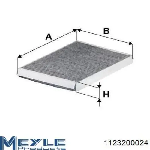 Do koszyka 1123200024 Meyle Filtr kabiny