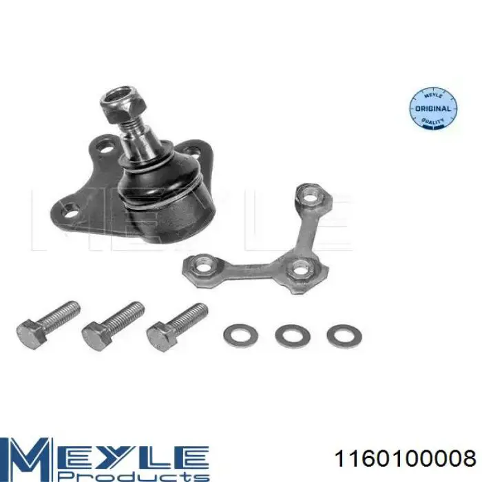 Sworzeń wahacza dolny prawy Meyle 1160100008 cena, od 14,63 USD