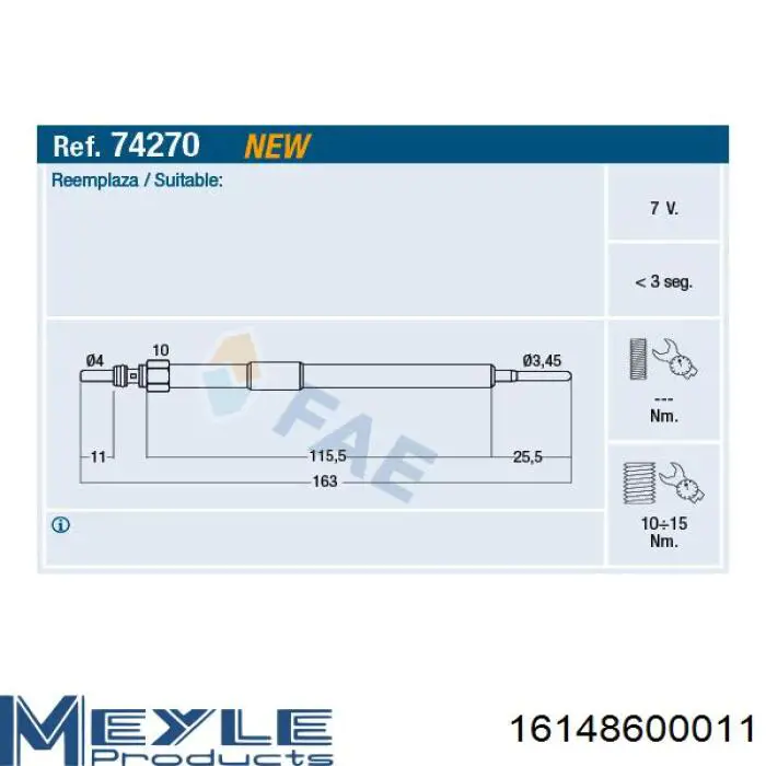 Świeca żarowa 8200546885 Renault (RVI)