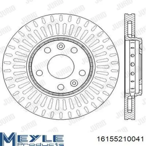 Tarcza hamulcowa przednia Meyle 16155210041 cena, od 52,82 USD