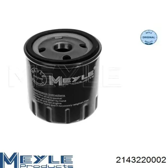 Filtr oleju Meyle 2143220002 cena, od 7,35 USD