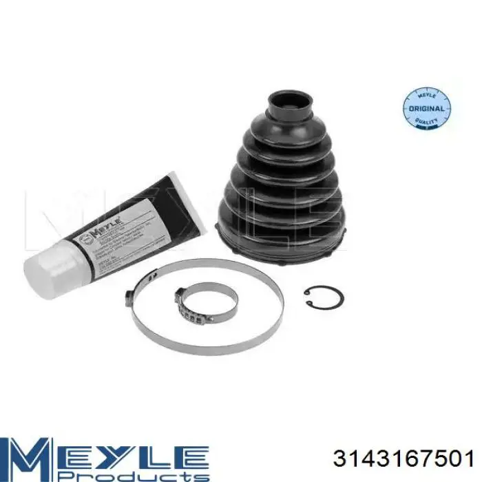Osłona przegubu homokinetycznego półosi przedniej wewnętrzna Meyle 3143167501 cena, od 17,24 USD