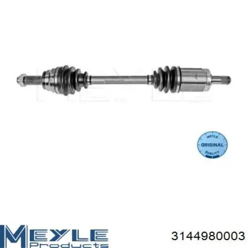 Półoś napędowa przednia lewa Meyle 3144980003 cena, od 128,88 USD