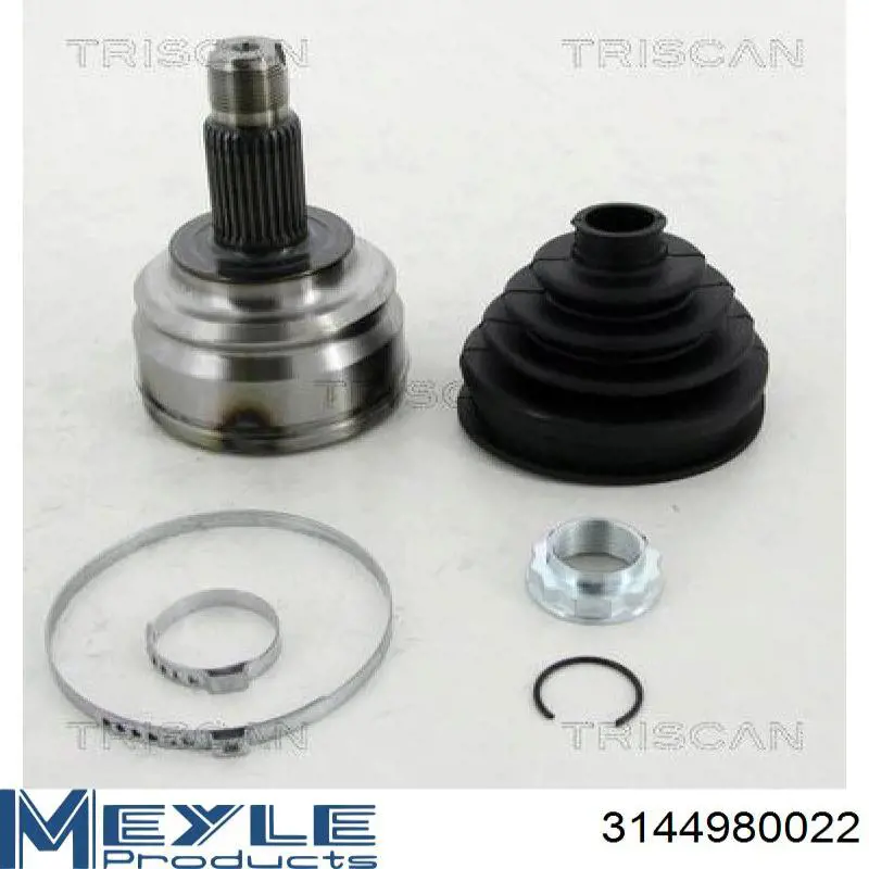 Przegub homokinetyczny przedni zewnętrzny Meyle 3144980022 cena, od 49,69 USD