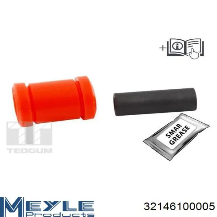 Do koszyka 32146100005 Meyle Silentblock przedniego wahacza dolnego