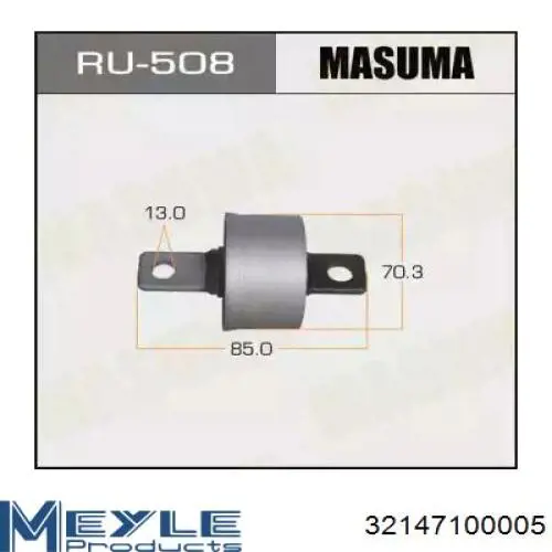 Silentblock tylnego wahacza podłużnego przedni Meyle 32147100005 cena, od 19,53 USD