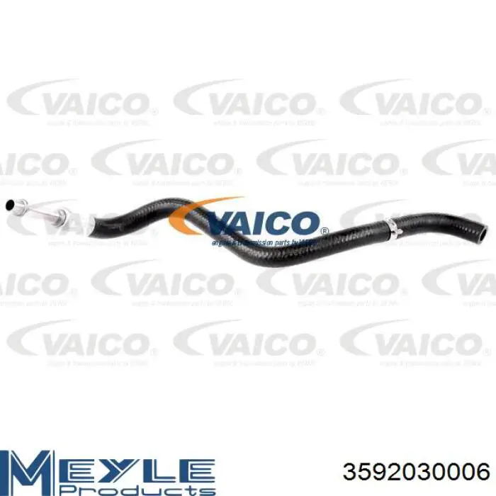 Do koszyka 3592030006 Meyle Przewód hydraulicznego układu wspomagania niskiego ciśnienia, od chłodnicy do zbiornika