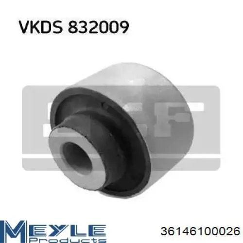 Silentblock przedniego wahacza dolnego Meyle 36146100026 cena, od 13,25 USD