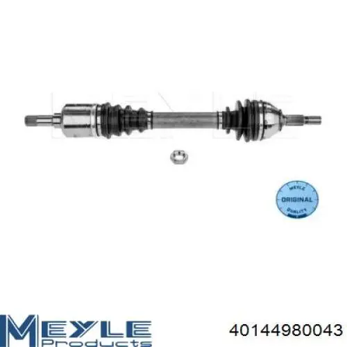 Półoś napędowa przednia lewa Meyle 40144980043 cena, od 110,03 USD