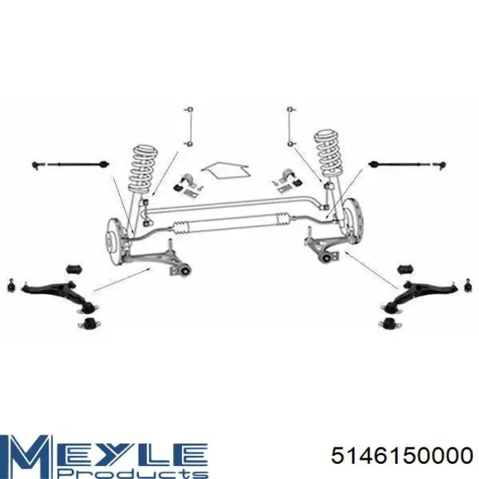 Do koszyka 5146150000 Meyle Tuleja stabilizatora przedniego
