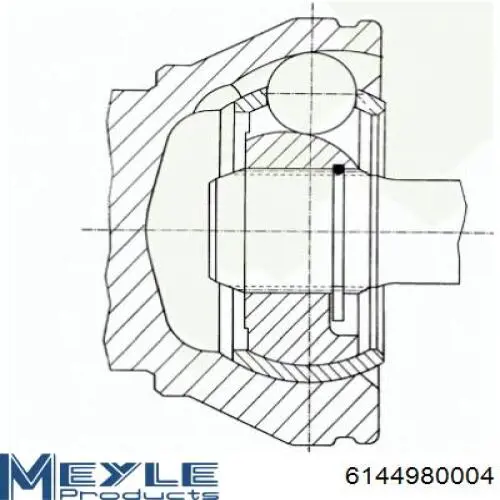 Do koszyka 6144980004 Meyle Przegub homokinetyczny przedni zewnętrzny
