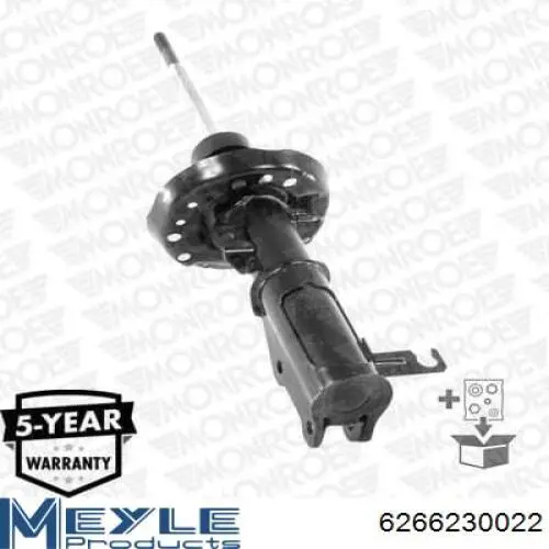 Amortyzator przedni lewy Meyle 6266230022 cena, od 68,40 USD